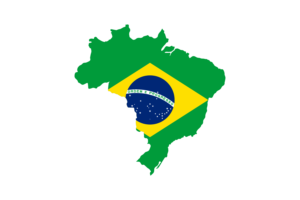 巴西地图与国旗