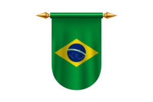 巴西国旗标志矢量图像