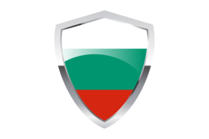 保加利亚国旗与尖三角形盾牌