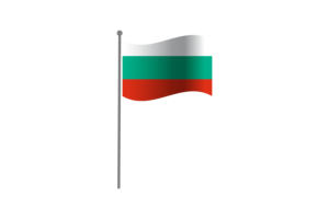 挥舞着保加利亚国旗