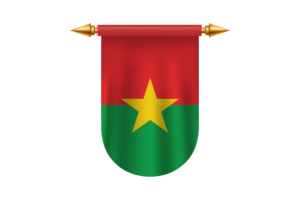 布基纳法索国旗标志矢量图像