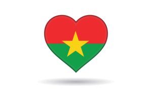 布基纳法索旗帜心形