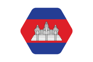 柬埔寨国旗矢量插图
