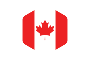 加拿大国旗圆形六边形