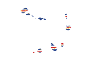 佛得角地图与国旗