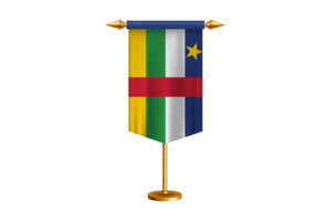 中非国旗插图与支架