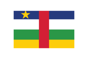 中非国旗三角形矢量插图