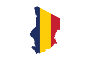 乍得地图与国旗