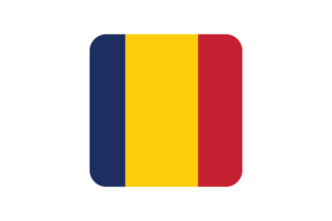 乍得国旗方形圆形