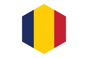 乍得国旗六边形