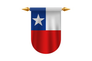 智利国旗标志矢量图像