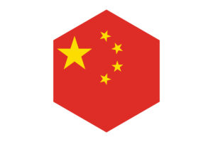 中国国旗六边形