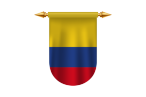 哥伦比亚国旗标志矢量图像