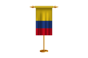 哥伦比亚礼仪旗帜矢量免费