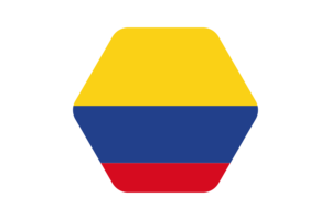 哥伦比亚国旗矢量插图