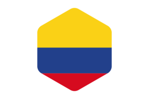 哥伦比亚国旗圆形六边形