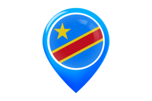 刚果国旗地图图钉图标