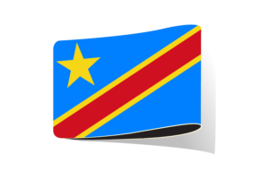 刚果国旗插图剪贴画