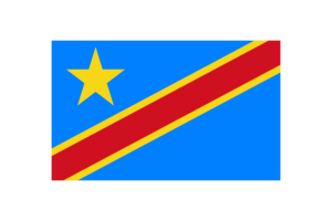 刚果国旗三角形矢量插图