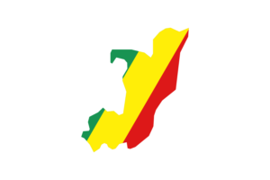 刚果布拉柴维尔地图与旗帜