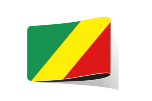 刚果布拉柴维尔旗帜插图剪贴画
