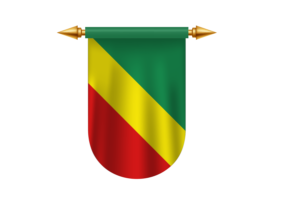 刚果布拉柴维尔旗帜矢量图像