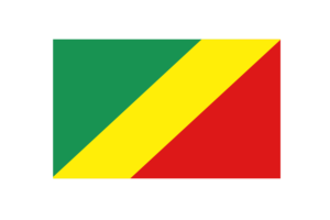 刚果布拉柴维尔旗帜三角形矢量插图