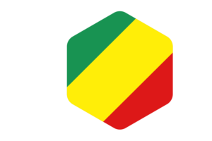 刚果布拉柴维尔旗圆形六边形