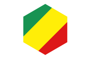 刚果布拉柴维尔旗帜六边形