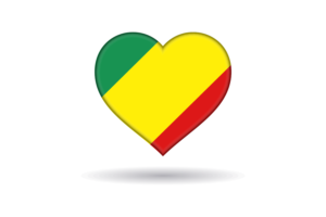 刚果 布拉柴维尔 旗帜心形