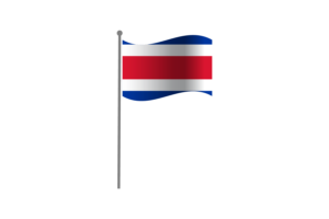 挥舞着哥斯达黎加国旗