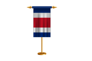 哥斯达黎加礼仪旗帜矢量免费