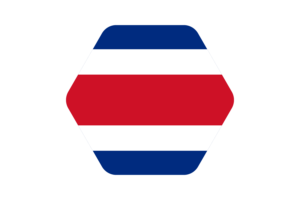 哥斯达黎加国旗矢量插图