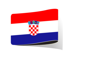 克罗地亚国旗插图剪贴画
