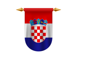 克罗地亚国旗标志矢量图像