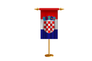 克罗地亚礼仪旗帜矢量免费
