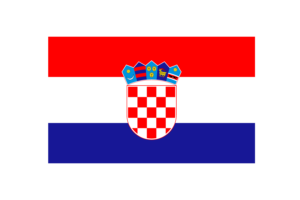 克罗地亚国旗三角形矢量插图