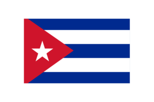 古巴国旗三角形矢量插图
