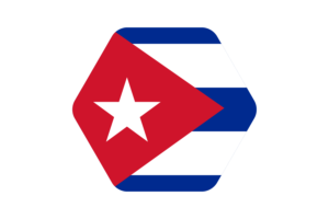 古巴国旗矢量插图