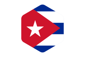 古巴国旗圆形六边形