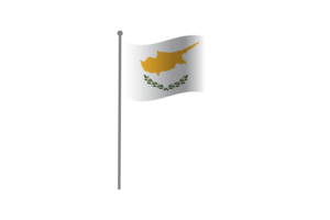 挥舞着塞浦路斯国旗