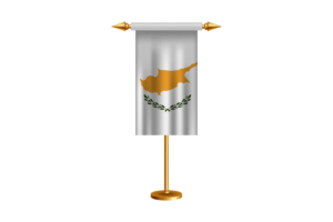 塞浦路斯礼仪旗帜矢量免费
