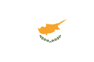 塞浦路斯国旗三角形矢量插图