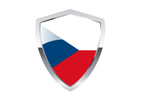 捷克国旗与尖三角形盾牌