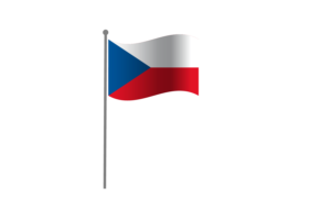 挥舞着捷克国旗