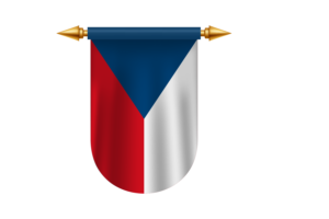 捷克国旗标志矢量图像