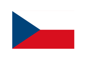 捷克国旗三角形矢量插图