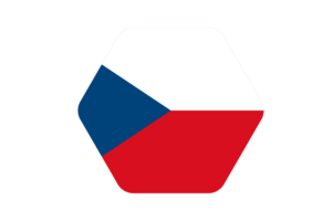 捷克国旗矢量插图