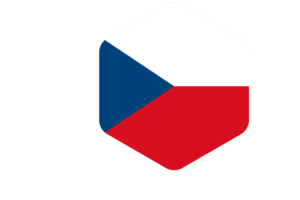 捷克国旗圆形六边形