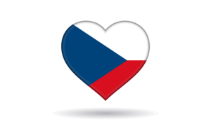 捷克旗帜心形